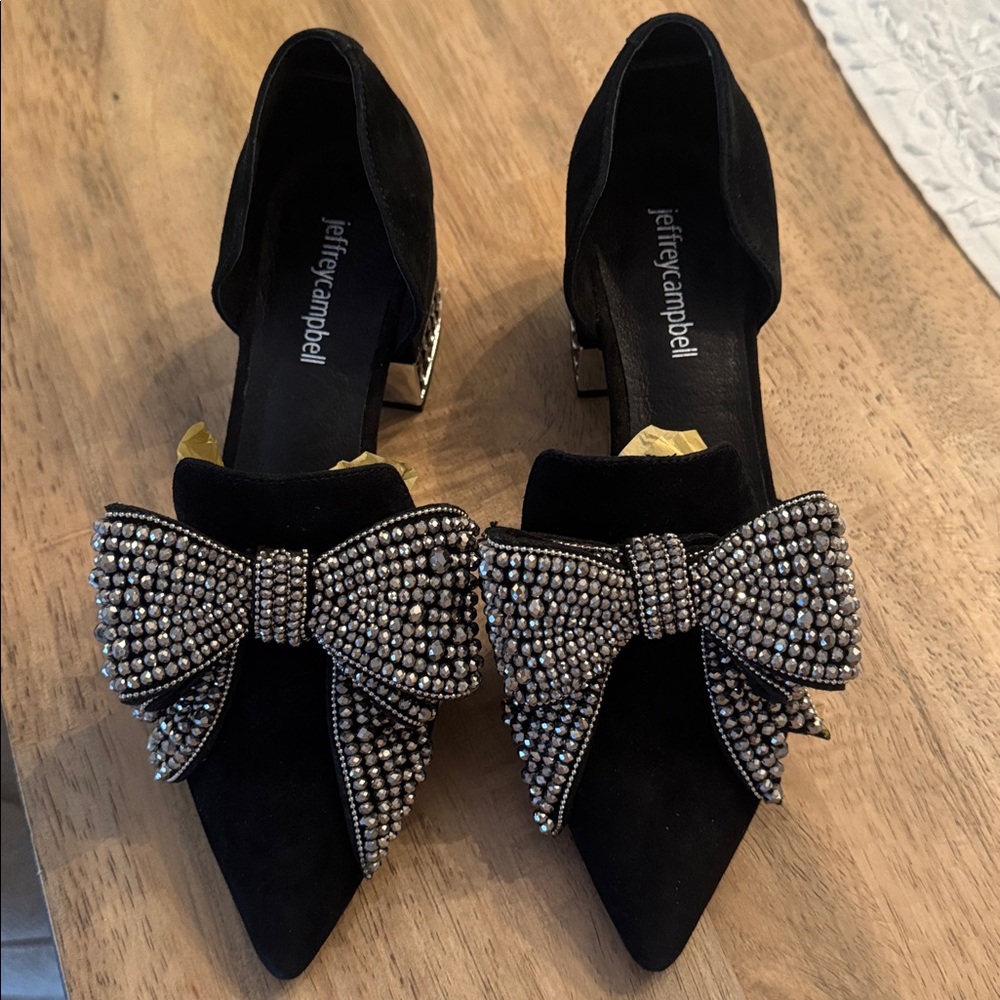 Jeffrey Campbell Valenti Embellished Bow Loafer - Size 7.5